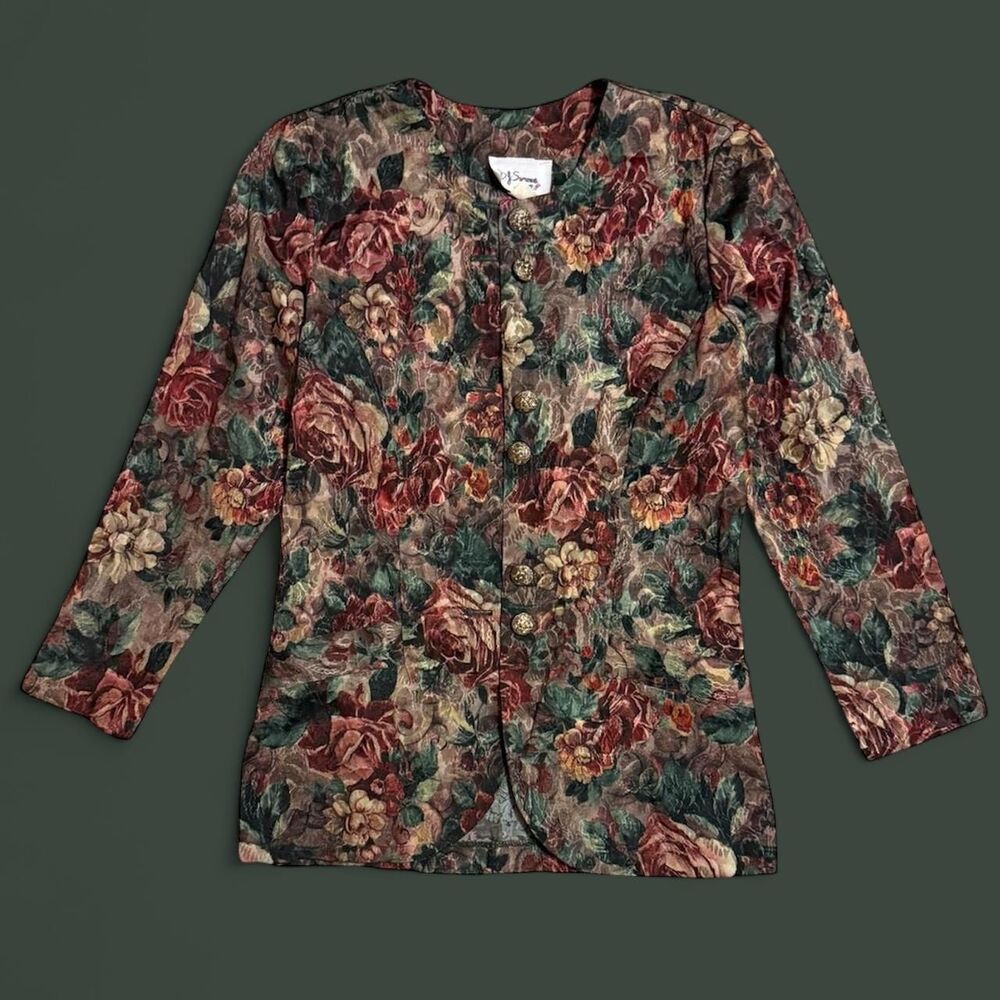 floral long sleeve vintage blouse